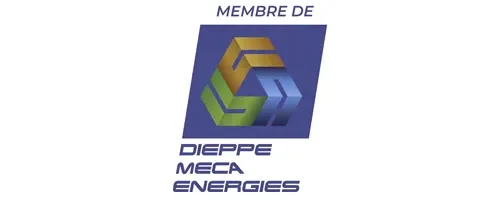 Logo de Dieppe Méca Énergies, association d’entreprises industrielles, mécaniques et énergétiques en Normandie