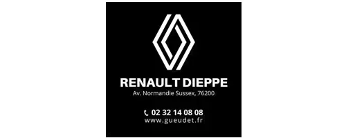 Logo Renault Dieppe, concession automobile Gueudet située avenue Normandie Sussex à Dieppe